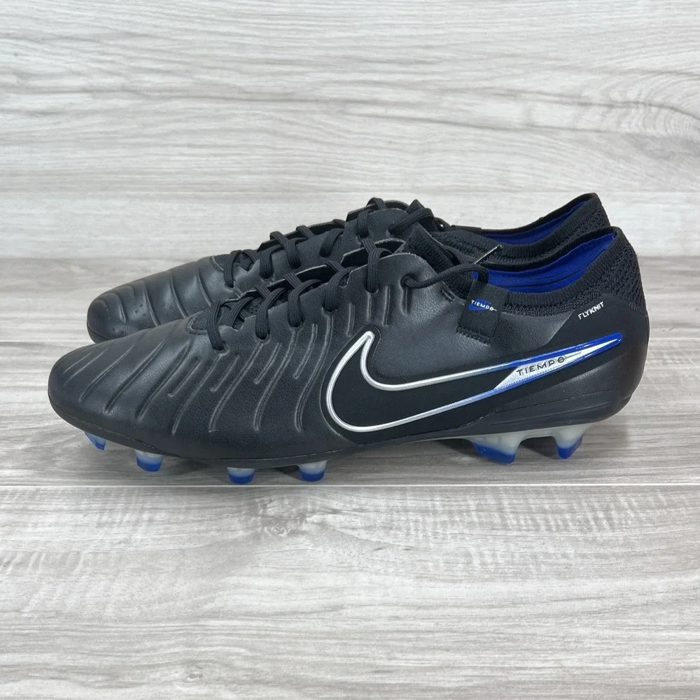 Nike Legend 10 Elite FG Men's Size 12.5 Black Chrome Hyper Royal DV4328-040